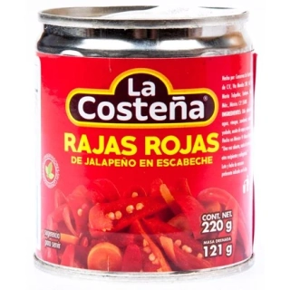 Jalapeno Rajas Rojas 220g